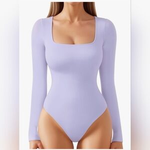 Algalaround Long Sleeve Bodysuit Very Peri Color Wmns Sz M NWT
